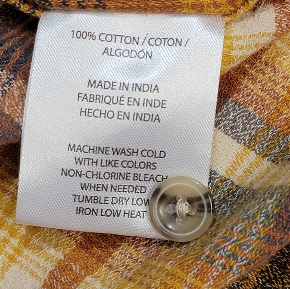 O'Neill Women's Size Small Coat Check Cotton Flannel Button Down Shirt - Picture 7 of 12